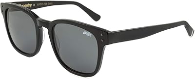 Lunettes de soleil wayfarer unisexes - verres noir brillant/gris foncé - sdmontego104-53-21-145 mm