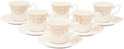 Tasses et soucoupes en porcelaine ivoire shalo, ensemble de 12 pièces - blanc et or, 6 assiettes de service, fpr-030. Avec sa large gamme de produits, DIAYTAR COTE D'IVOIRE répond aux besoins quotidiens des consommateurs ivoiriens. La boutique en ligne propose des produits allant de l'électronique à la mode, en passant par les produits alimentaires et les accessoires de maison. DIAYTAR COTE D'IVOIRE est le partenaire idéal pour les achats en ligne.