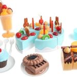 Ensemble de jeu de fête d'anniversaire pour enfants, coupe de faux gâteaux