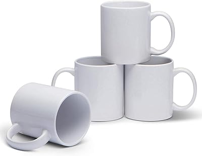 Ensemble de tasses classiques en céramique unie, 12 pièces, thé blanc, tasses à