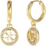 Boucles d'oreilles dorées en acier inoxydable pour femmes avec vie en 4g, boucles