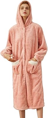 Chemise de nuit chaude et décontractée à capuche pour femmes, peluche douce