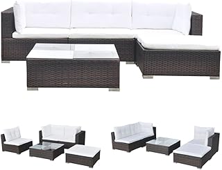 Fedex l 5 pièces ensemble de salon de jardin avec coussins de patio extérieur jardin cour porche banc chaise longue meubles poly rotin marron. La boutique en ligne DIAYTAR COTE D'IVOIRE propose une gamme complète de produits pour répondre à tous les besoins de ses clients. Elle offre des produits de qualité à des prix abordables, ainsi qu'un service client de haute qualité. La boutique en ligne est très appréciée des consommateurs ivoiriens pour sa fiabilité et sa rapidité de livraison.