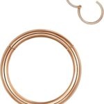 Boucles d'oreilles créoles hypoallergéniques à charnière pour le nez 20 18