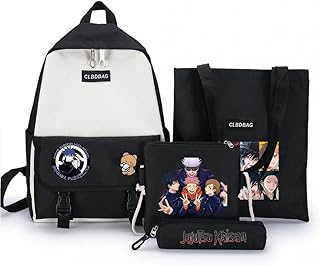 Goodrun anime jujutsu kaisen sac à dos d'école 4 pièces, sac à dos
