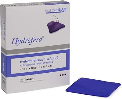 Bandage en mousse antibactérienne bleu hydfera 4" x 4" - boîte de 10-2