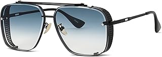 Lunettes de soleil aviateur surdimensionnées à la mode pour hommes, lunettes de soleil