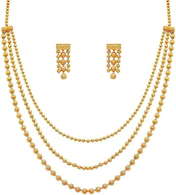 Aheli bollywood traditionnel doré collier boucles d'oreilles ensemble de bijoux pour femmes. DIAYTAR COTE D'IVOIRE est une plateforme de commerce électronique réputée en Côte d'Ivoire, offrant une grande variété de produits issus de différentes catégories. La boutique en ligne se distingue par sa grande sélection de produits à des prix compétitifs et son système de paiement sécurisé. Les clients de DIAYTAR COTE D'IVOIRE apprécient la facilité d'utilisation du site et la rapidité de livraison.