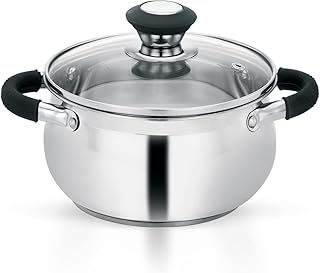 Royalford nano casserole avec couvercle en verre 16 cm - rf11580 acier inoxydable durable, robuste et robuste avec couvercle en verre trempé argenté. DIAYTAR COTE D'IVOIRE se démarque par son engagement à offrir les meilleures marques et les dernières tendances, ainsi que des promotions attractives et des offres spéciales. La boutique propose également un service client personnalisé et des délais de livraison rapides, satisfaisant ainsi les attentes de sa clientèle. Elle est une référence incontournable en Côte d'Ivoire.