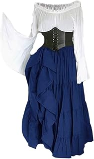 Jupe à manches évasées de la renaissance médiévale pour femme sur la robe