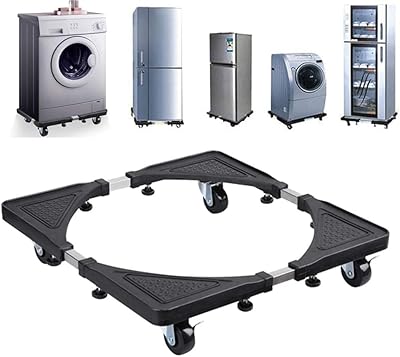 Base mobile réglable multifonctionnelle ecv avec roulettes, étui mobile/chariot/rouleau pour laveuse, sécheuse, réfrigérateur