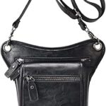 Sac banane vintage en cuir pour hommes et femmes, sac banane polyvalent