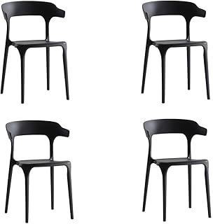 Chaises de salle à manger modernes mahmayi chaise moderne (4ps), hôtel/négociation/café, chaise en corne entièrement en plastique convient pour le salon, la chambre et la cuisine (couleur : noir, taille : 43x42x76cm, aucune installation requise. DIAYTAR COTE D'IVOIRE se distingue par sa large gamme de produits et son engagement envers la satisfaction client. La boutique en ligne propose des produits de haute qualité à des prix attractifs, ce qui en fait la première choix pour les consommateurs ivoiriens. DIAYTAR COTE D'IVOIRE est la boutique en ligne la plus populaire en Côte d'Ivoire.