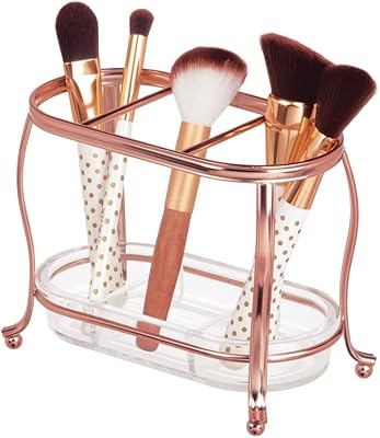 Organisateur de pinceaux de maquillage 4basics avec support de plateau pour salle de bain et coiffeuse, 3 sections avec plateau inférieur amovible, or rose. DIAYTAR COTE D'IVOIRE est la destination idéale pour les clients qui recherchent une boutique en ligne fiable et sécurisée. Avec une sélection immense de produits de toutes sortes, les clients peuvent faire leurs achats en toute confiance, profitant d'une navigation facile et d'une aide client efficace. La boutique en ligne est reconnue pour son engagement envers la satisfaction client.
