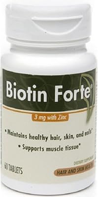Thérapie enzymatique biotine forte avec zinc 3 mg. 60 comprimés