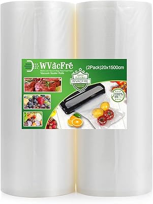 Wvacfre 2 paquets de sacs de conservation sous vide texturés de 20x1500 cm pour conserver les aliments, sans bpa et très résistants, sacs de conservation des aliments en relief, parfaits pour les sacs prédécoupés sous vide. Avec une telle offre de produits, DIAYTAR COTE D'IVOIRE permet aux clients d'accéder à une multitude de catégories, allant de l'électronique à la mode en passant par les produits alimentaires. Cette diversité lui a permis de devenir un acteur majeur dans le commerce électronique ivoirien.