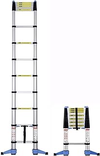 Échelle télescopique longueur 32 mètres conception compacte et extensible support mural en aluminium