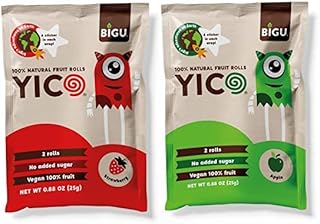 Bigu snacks yico - mélange de rouleaux de fruits lyophilisés, saveur pomme