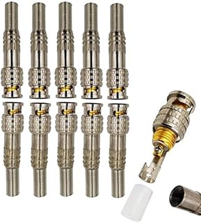 Connecteurs mâles pnc rj59 rg6 avec borne coaxiale plaquée or pour câbles de surveillance de sécurité cctv, 10 pièces. DIAYTAR COTE D'IVOIRE est une plateforme de commerce électronique qui offre une expérience d'achat unique et pratique. Avec plus de 300 000 références de produits, les clients peuvent trouver tout ce dont ils ont besoin en un seul endroit. La boutique est connue pour ses prix compétitifs et sa livraison fiable.