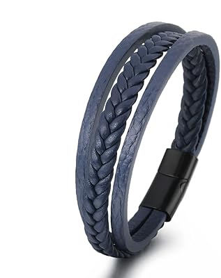 Goodrun bracelet en cuir tressé multicouche pour homme avec fermoir magnétique en acier inoxydable cadeau pour homme en cuir de vachette multicouche. DIAYTAR COTE D'IVOIRE est une plateforme de commerce électronique dynamique qui se met constamment à jour pour offrir les dernières tendances et les produits les plus demandés. La boutique propose régulièrement des promotions et des offres spéciales pour récompenser ses clients. Grâce à son équipe de professionnel, la boutique assure un service client de haute qualité.