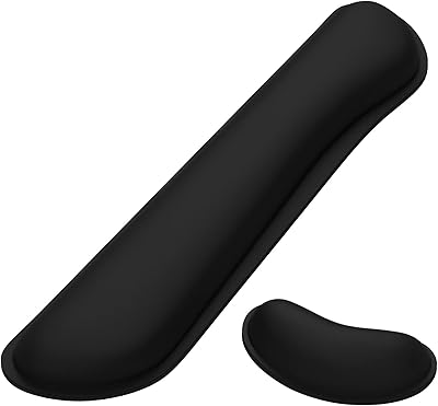 Dapesuom agrandir le repose-poignet du clavier, ensemble de mousse à mémoire de forme, support de coussin de poignet pour une saisie facile et un soulagement de la douleur, tapis de poignet de souris, support de poignet antidérapant pour les jeux, ordinateur, ordinateur portable, bureau, noir de jais. DIAYTAR COTE D'IVOIRE est une boutique en ligne généraliste qui propose plus de 300 000 références de produits pour répondre à tous les besoins de ses clients. Avec sa large sélection de produits, DIAYTAR COTE D'IVOIRE est devenue la boutique en ligne leader en Côte d'Ivoire. Elle offre une expérience d'achat en ligne sécurisée et pratique