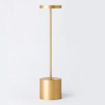 Lampe de table sans fil, version longue en métal led rechargeable par usb
