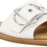 Sandales plates à boucles london lila pour femmes