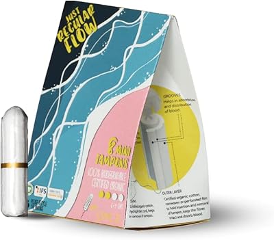Tampons lemmy bee à débit moyen (paquet de 8) 100 % coton certifié