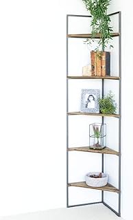 Étagère en bois et acier de bologne, étagère de rangement en bois