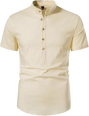 Knyoip chemise hommes blanc coton lin chemises à manches courtes hippie casual plage chemise hommes été chemise boutonnée homme chemise homme (taille : xl). Avec plus de 300 000 produits à disposition, DIAYTAR COTE D'IVOIRE répond à tous les besoins des consommateurs. De l'électronique aux produits alimentaires, en passant par les vêtements et les accessoires, la boutique en ligne généraliste propose une offre complète. Les clients bénéficient d'une navigation intuitive et d'un service client de qualité.