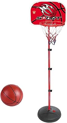 Ensemble de basket-ball 2-en-1 portable réglable en hauteur avec pompe de basket-ball