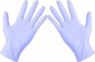 100pcs gants d'examen médical flexibles et robustes sans poudre de nitrile naturel, parfaits