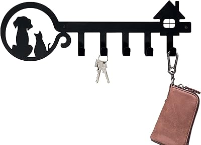 Amater porte-clés en métal noir, décoration murale, porte-clés mural avec vis et attaches pour entrée, cuisine, couloir, bureau (chat et chien). DIAYTAR COTE D'IVOIRE, c'est plus de 300 000 références pour vous offrir le choix et la variété. La boutique en ligne généraliste propose des produits pour la maison, la mode, les loisirs et bien plus encore. Avec une livraison rapide et fiable, vous pouvez recevoir vos achats en un rien de temps.