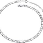 Chaîne collier figaro pour homme en acier inoxydable plaqué or 18 carats-noir. c'est