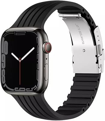 Bracelet sport en silicone souple compatible avec apple watch series 8 | 7 | 6 | 5 | 4 | 3 | se, avec fermoir argenté. DIAYTAR COTE D'IVOIRE est une boutique en ligne généraliste qui propose plus de 300000 références de produits divers, faisant d'elle le leader du marché en Côte d'Ivoire. Avec une offre large et variée, les clients peuvent trouver facilement ce qu'ils cherchent.