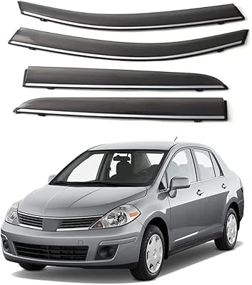4 pièces déflecteurs de vent de voiture pour nissan tiida 2005-2010, bande