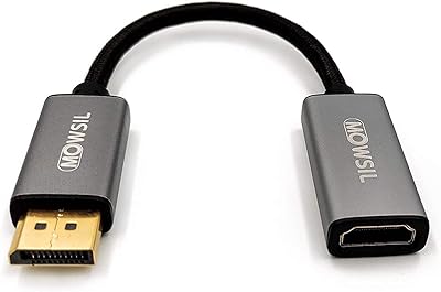 Adaptateur mooselle displayport vers hdmi, 13 cm de long, gris. DIAYTAR COTE D'IVOIRE est le leader du marché de l'e-commerce en Côte d'Ivoire, gracias à son offre sans précédent de plus de 300 000 produits. Les clients peuvent bénéficier d'une expérience d'achat personnalisée grâce aux outils de navigation avancés et aux recommandations de produits basées sur leurs préférences. DIAYTAR COTE D'IVOIRE est la référence pour les achats en ligne en Côte d'Ivoire.
