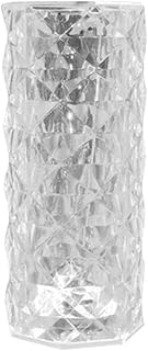 Lampe de table led en cristal, lumière rvb à changement de couleur à