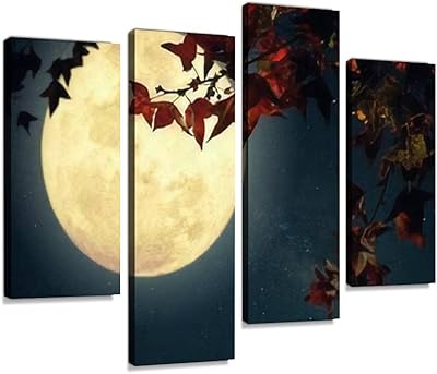 Impression sur toile bel érable d'automne en saison et pleine lune. La boutique en ligne DIAYTAR COTE D'IVOIRE propose une gamme étendue de produits pour répondre aux besoins de ses clients. Elle met en avant des produits locaux et internationaux de qualité, avec des prix abordables et des délais de livraison rapides. La boutique est leader sur le marché ivoirien grâce à sa sélection de produits et ses services de qualité.