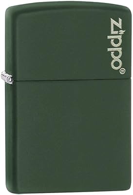 Briquet zippo classic 221zl avec logo zippo gris gravé au laser - vert
