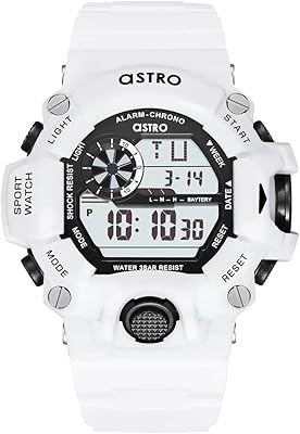 Montre numérique ronde en plastique pour enfants, blanc/blanc, blanc/blanc, bracelet