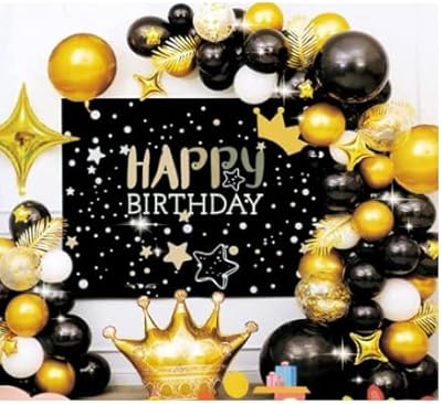 Kit de décoration de fête d'anniversaire, ballons joyeux anniversaire, décorations de ballons d'anniversaire