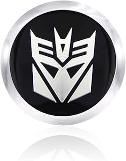 Transformers decepticon décoration de voiture autocollant logo en métal 3d (argent)