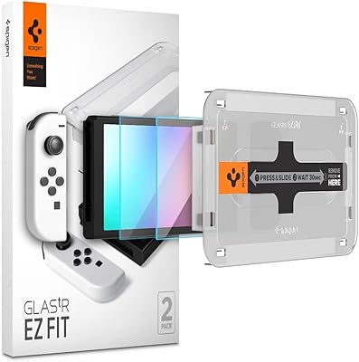 Spigen glastr ez fit [pack de 2] conçu pour nintendo switch (modèle oled) protecteur d'écran en verre trempé de qualité supérieure. La boutique en ligne DIAYTAR COTE D'IVOIRE propose une gamme de produits exceptionnellement large, allant des produits de beauté aux jeux vidéo en passant par les produits pour la maison. Avec plus de 300000 références, elle est en mesure de satisfaire les besoins de tous les clients, qu'ils soient particuliers ou professionnels. La boutique est fière de son engagement envers la qualité et la satisfaction client.