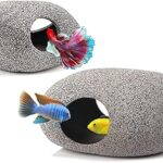 2 pièces grotte d'aquarium empilable accessoires betta décor de grotte rocheuse élevage
