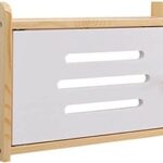 Boîte de rangement pour décodeur boîte routeur wifi support mural en bois