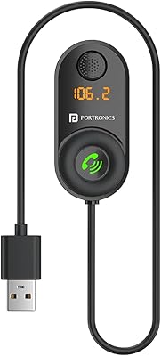 Récepteur bluetooth de voiture portronics auto 17 pouces pour appels mains libres, système