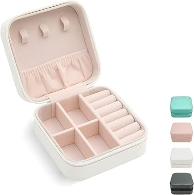 Thmins petite trousse de voyage à bijoux, petit organisateur de bijoux de voyage