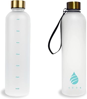 Bouteille d'eau potable seor 1 l avec marqueur de temps - bouteilles d'eau