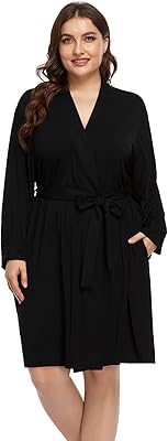 Peignoirs grande taille pour femmes, vêtements de nuit de maternité courts en coton, kimono doux, grande taille, noir. DIAYTAR COTE D'IVOIRE est une plateforme de commerce électronique qui permet aux consommateurs ivoiriens d'acheter en ligne une large gamme de produits, allant des produits alimentaires aux accessoires de mode. La boutique en ligne propose des produits de marques réputées et des prix compétitifs. Elle est devenue la destination préférée des consommateurs ivoiriens qui recherchent une expérience d'achat en ligne pratique et sécurisée.